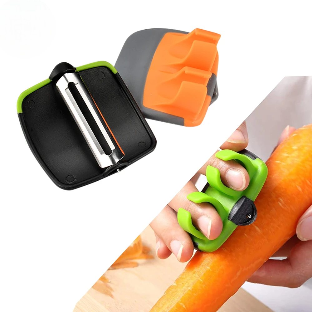 Multifunctional Kitchen Finger Held Palm Peeler Easy Hold Gadgets Vegetable Fruit Slicer Peeler Utensil Durable Kitchen Peeler