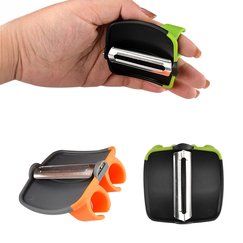 Multifunctional Kitchen Finger Held Palm Peeler Easy Hold Gadgets Vegetable Fruit Slicer Peeler Utensil Durable Kitchen Peeler