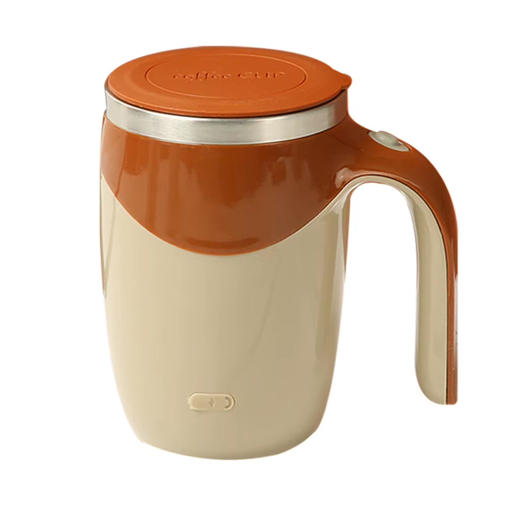 Taza De Café Con Agitación Automática De 13Oz, Taza Con Agitación Automática Recargable, Taza De Café De Viaje De Acero Inoxidable Para Viajes En Casa Y Oficina